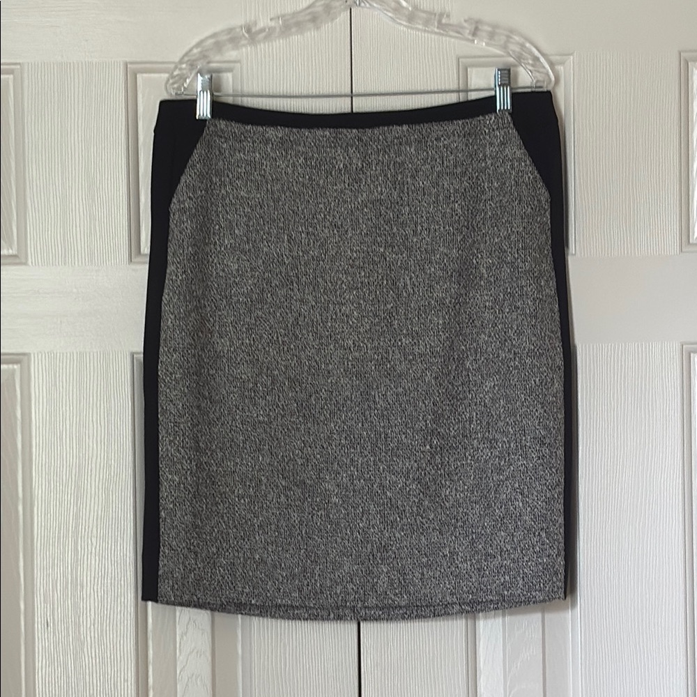 WHBM Tweed Ponte Inset Pencil Skirt